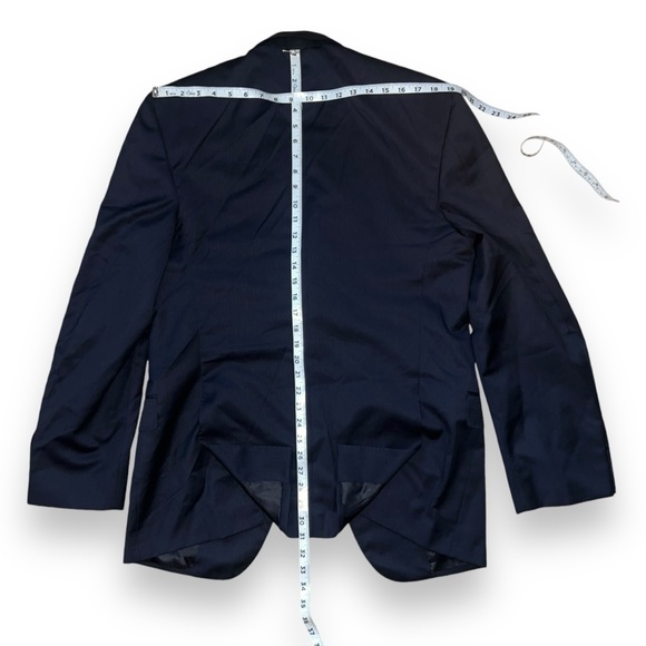 Canali Holt Renfrew Blazer Sports Coat Jacket Men 40L Blue Stripes Wool 13280/31 - Picture 9 of 11